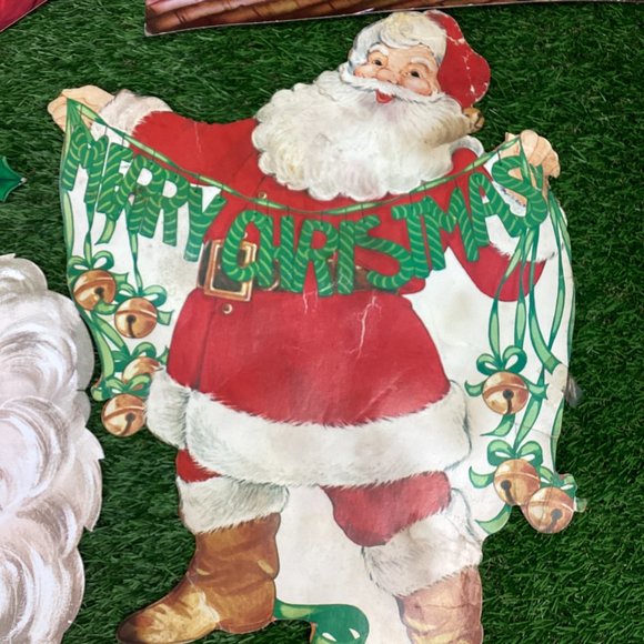 Vintage Christmas Cardboard Cutout Decorations Mid Century - Picture 5 of 12
